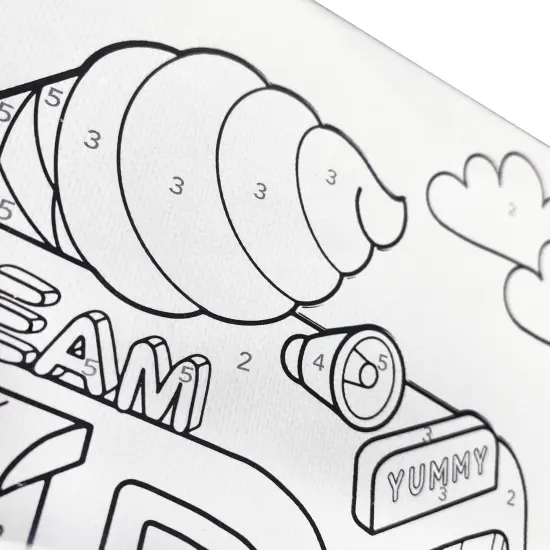 Angels Craft Paint by Number Canvas Set - Purrfect Scoops | Includes: 1 Pre-printed Canvas, 6 Acrylic Paint pots, 1 Artist Brush {3}