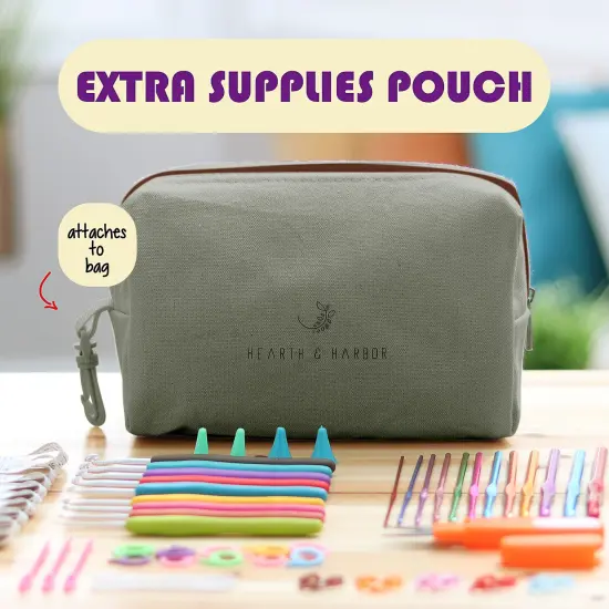 Hearth & Harbor Crochet Bag Organizer Sage Green {6}