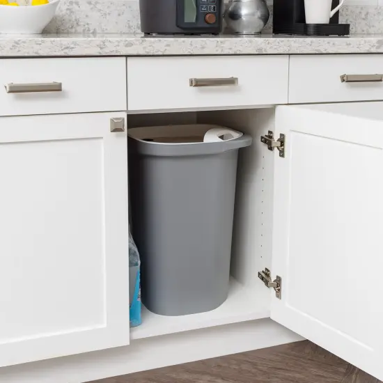 IRIS USA 25Lb/30Qt WeatherPro Airtight Pet Food Storage Container with Scoop and Casters Gray {2}