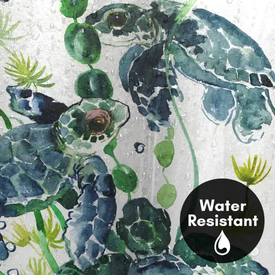 Americanflat 71" x 74" Shower Curtain, Three Sea Turtles by Suren Nersisyan {3}