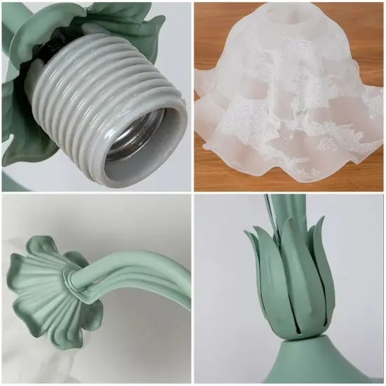 Tiffany Table Lamp Bedside Lamp Floral Stained Glass Lamp Desk Light 19.6" H {2}