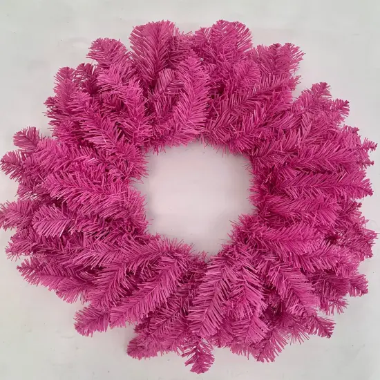 Perfect Holiday 24 inch Wreath Pink - Unlit {3}
