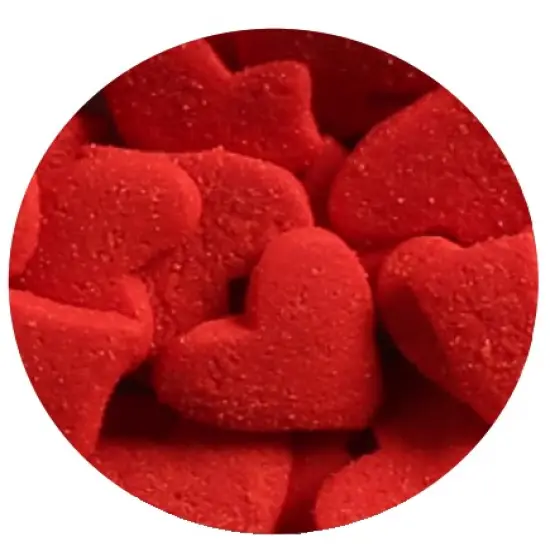 Jumbo Red Heart Shape Sprinkles 4oz {1}