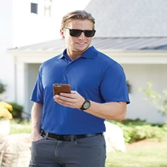 UltraClub&reg; Men's Cool & Dry 8-Star Elite Performance Interlock Polo RED {4}