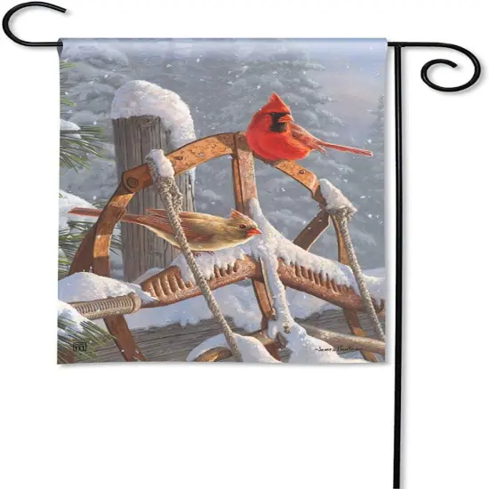 Fresh Snow Garden Flag {1}