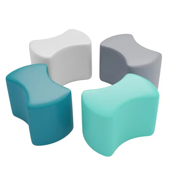 Toddler Modular Stool Set, Flexible Seating, 4-Piece Assorted {7}