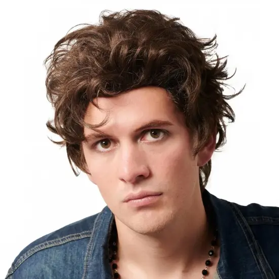 Cool Dude Adult Costume Wig | Brown {1}
