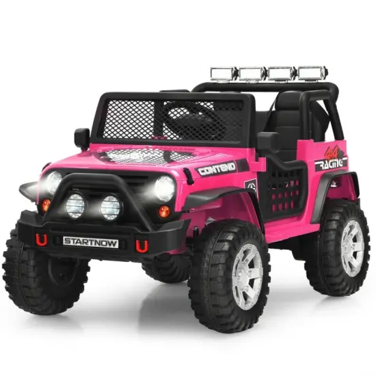 12V Kids Remote Control Electric Ride On Truck Car with Lights and Music Red {10}