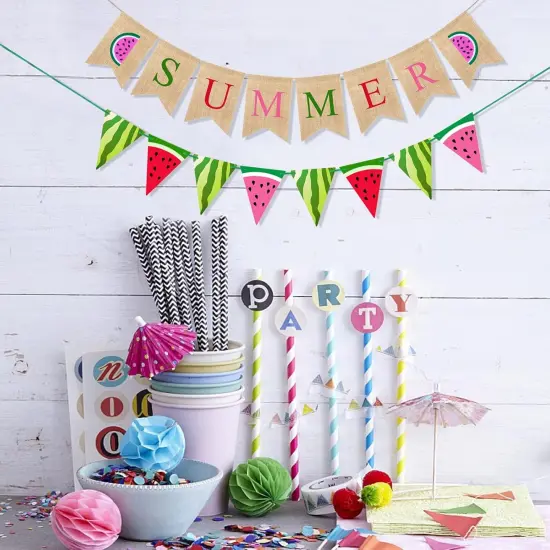 Summer Banner Watermelon Theme {3}