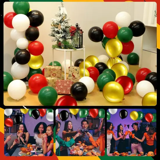 60 Pcs 12 Inch Confetti Balloon Latex Balloons with Ribbon for Birthday Wedding Party Baby Shower Decoration Supplies(Red, Yellow, Green, Black, White) {4}