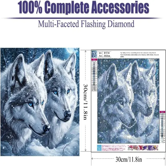 5D Wolf Diamond Painting Kits for Adults {2}
