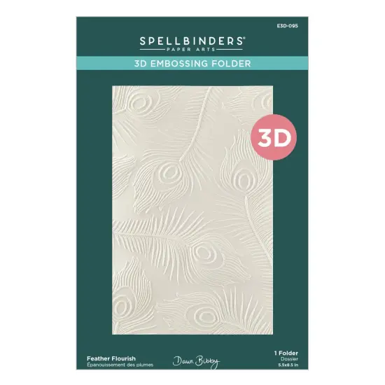 Spellbinders 3D Embossing Folder By Dawn Bibby-Feather Flourish {1}