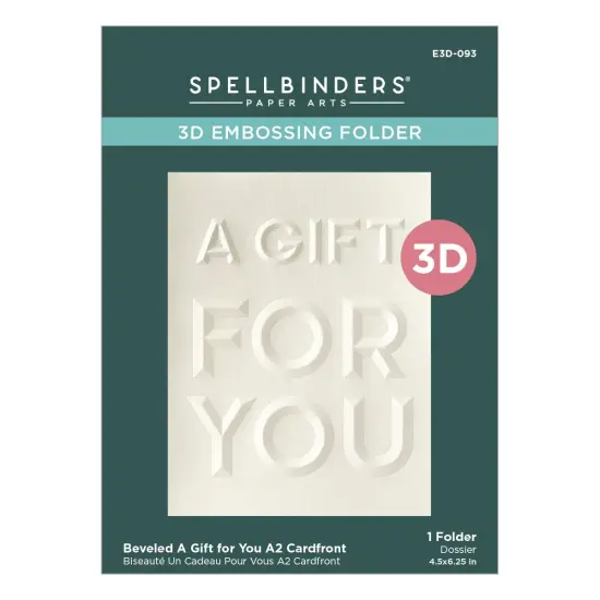Spellbinders 3D Embossing Folder -Beveled A Gift For You A2 Cardfront {1}