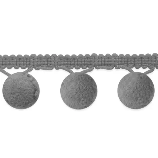 5 yards ofBonita Pom PomFringe Trim | 5 yard cut Light Gray {1}