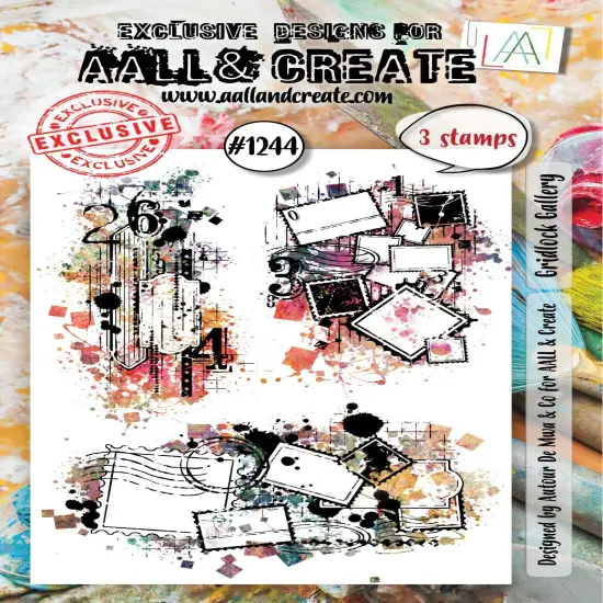 AALL And Create A7 Photopolymer Clear Stamp Set-Gridlock Gallery {1}