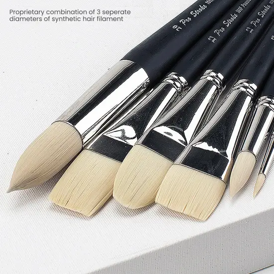 Creative Mark Powercryl Ultimate Acrylic Paint Brushes - Filbert Assorted Sets of 2, Artist Paint Brushes, 3 Diameters of Synthetic Hair Filament, Fine Control of Heavy Acrylics, Water Soluble Oils, and More {3}