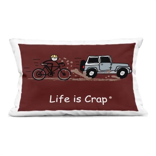 Stupell Industries Muddy Road Biker Decorative Printed Throw Pillow Design by LIC, 14 x 7 x 20 {1}