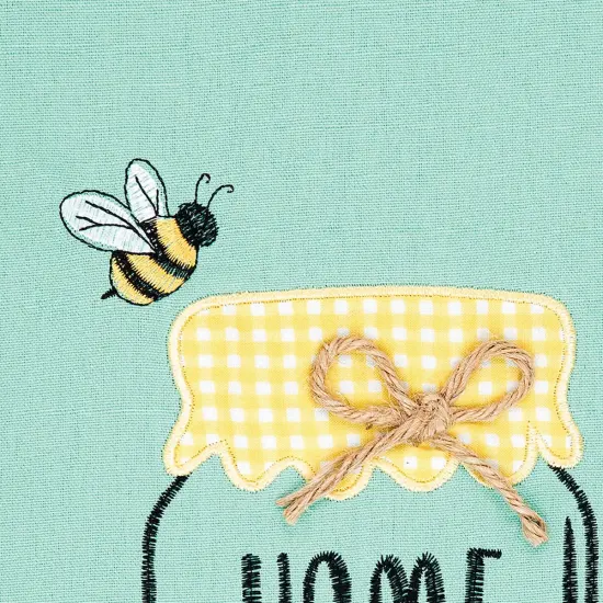 Home Sweet Home Embroidered Cotton Kitchen Towel {3}