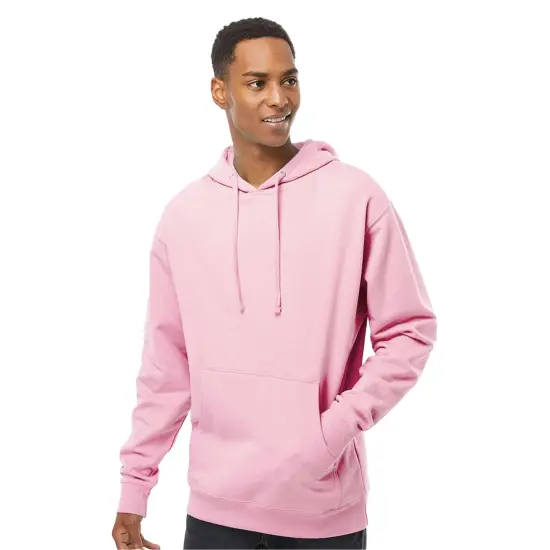 J America&reg; Pigment Dyed Fleece Hooded Sweatshirt PARADISE PINK {4}