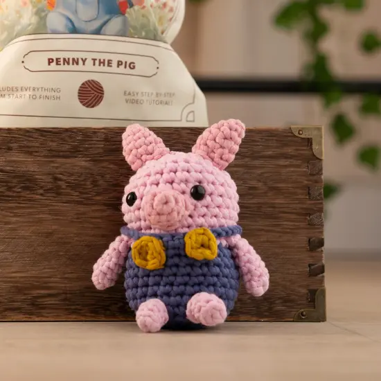Hearth & Harbor Amigurumi Crochet Kit for Beginners Penny the Pig {5}