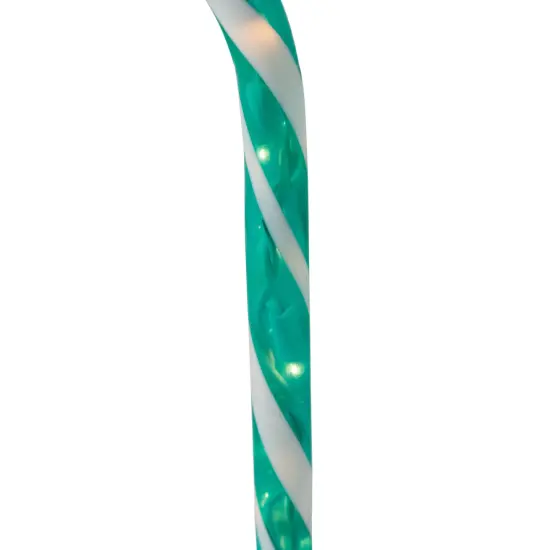 Northlight Lighted Outdoor Candy Cane Christmas Pathway Markers - 12" - Green - Set of 10 {8}