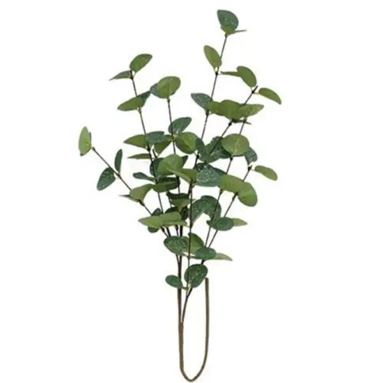 24"Tall Snowy Silver Dollar Spray with Flexible Brown Wrapped Stem {1}