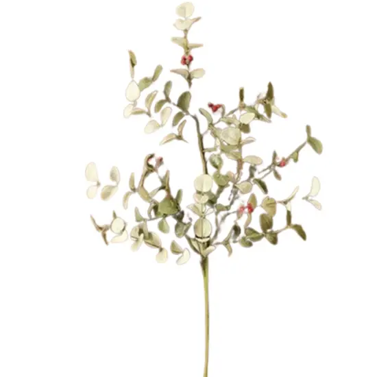 32" Winter Silver Dollar Spray with Artificial Eucalyptus Leaves Perfect Decorative Piece for Any Season {1}