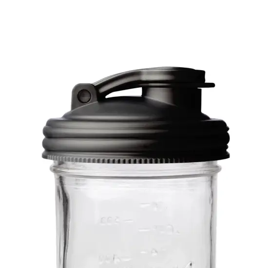 reCAP Mason Jar Pour Lid | Foldout Carry Loop | Regular and Wide Mouth | Leak-Proof Seal | USA Made | No-break material | Jar Not Included {1}