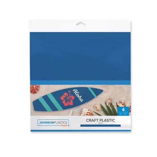 JPPlus Craft Plastic Plastic Craft Sheets for Laser Cutter, & Engraver Use- 4 Pack Blue {1}