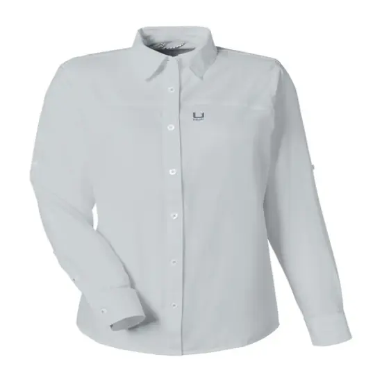 HUK&reg; Ladies' Tide Point Long Sleeve Shirt Harbor mist {1}