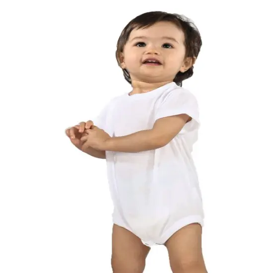 Sublivie&reg; Infant Sublimation Polyester Bodysuit White {1}