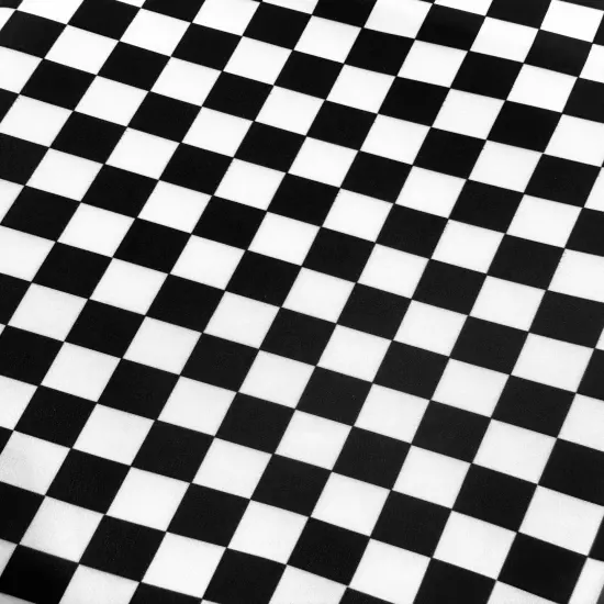 Black and White Check Lux Bonded Poly/Nylon {1}