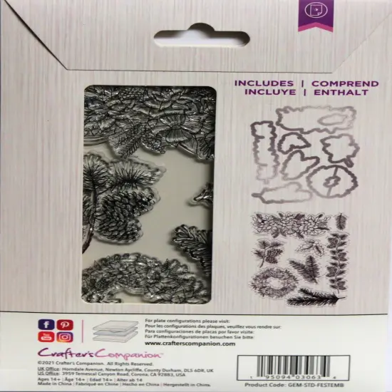 Gemini Festive Embellishments Stamp And Die Set-16 Pieces {2}