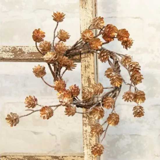 Gleaming Pinecone Candle Ring 3.5" {2}