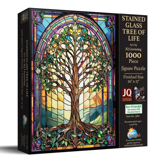 Sunsout Stained Glass Tree of Life 1000 pc Jigsaw Puzzle 71816 {3}
