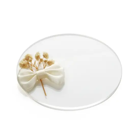 White Organza Circles with Satin Edges 10" - 25 Pack {3}