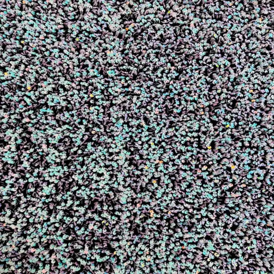 1 Yard Sequins Embroidered Stretch Velvet Rodeo Fabric PearlBlueIridescent {1}