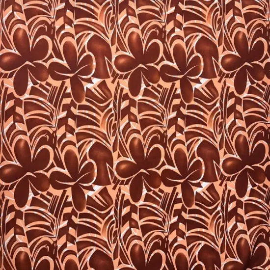 1 Yard Plumeria Flower Polyester Fabric 60 Inches Wide Perfect for Apparel & Home D&eacute;cor Chocolate Brow {1}