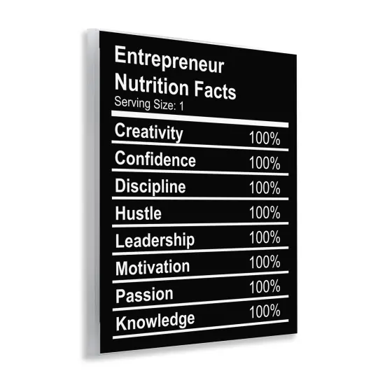 Stupell Industries Entrepreneur Nutrition Facts Wall Plaque Art Design by Daphne Polselli {3}
