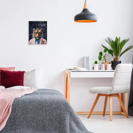 Stupell Industries Trendy Tiger on Abstract Wall Plaque Art Design by Svetlana Aleynikova {2}