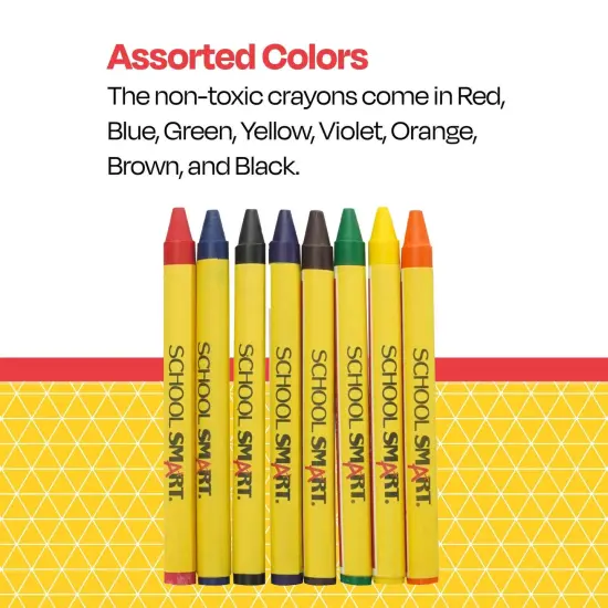 School Smart Crayons, Standard Size, Assorted Colors, Pack of 800 {7}
