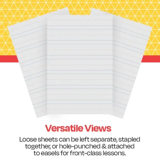 School Smart Primary Chart Paper, Skip-A-Line, 24 x 32 Inches, White, 500 Sheets {5}