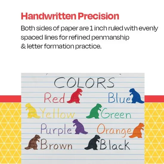 School Smart Primary Chart Newsprint Paper, 1 Inch Rule, 24 x 18 Inches, 100 Sheets {4}
