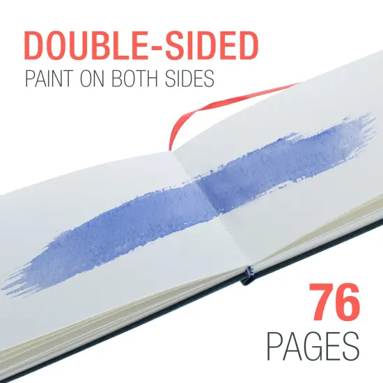 8.5" x 8.5" Watercolor Book (2 Pack, 76 Sheets Each) - 110lb (230 GSM) Linen-Bound Hardcover Artist Paper Pads - Acid-Free Cold-Pressed Watercolor Paper Pad Mixed Media {4}