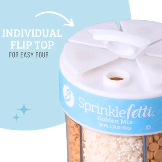 Heart Sprinkles, Valentines Day, Edible Sprinkle Mix, Heart Shapes, Jimmies, Perfect for Cake Decorations, Baking, Ice Cream, Cookies, Cupcake Topper (Gold) {4}