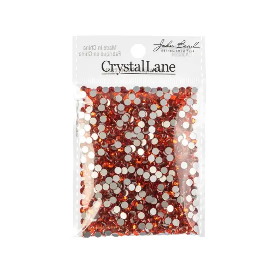 Crystal Lane DIY SS16 Glass Flatback Rhinestones, 1440pcs Orange {3}