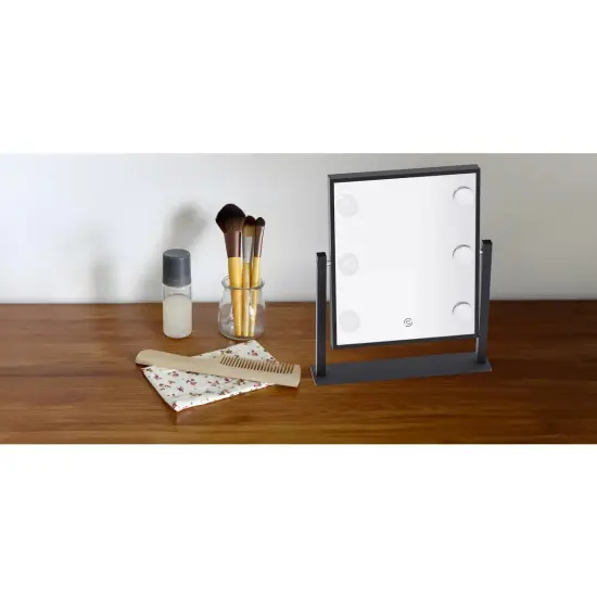 Black 6 LED Hollywood Vanity Mirror {6}