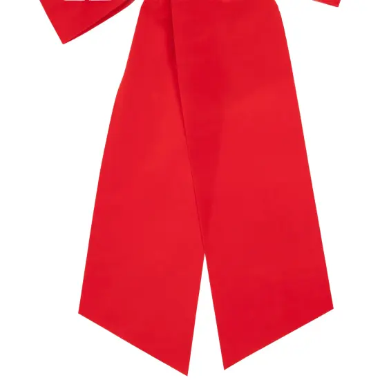Northlight 4-Loop Velveteen Christmas Bow Decoration - 18" x 30" - Red {5}