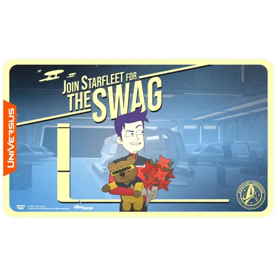 UniVersus: STAR TREK: Lower Decks - Brad Boimler Playmat - 24 x 14" Neoprene Mat, Tabletop Card Game Accessory, UVS Games, Officially Licensed {1}