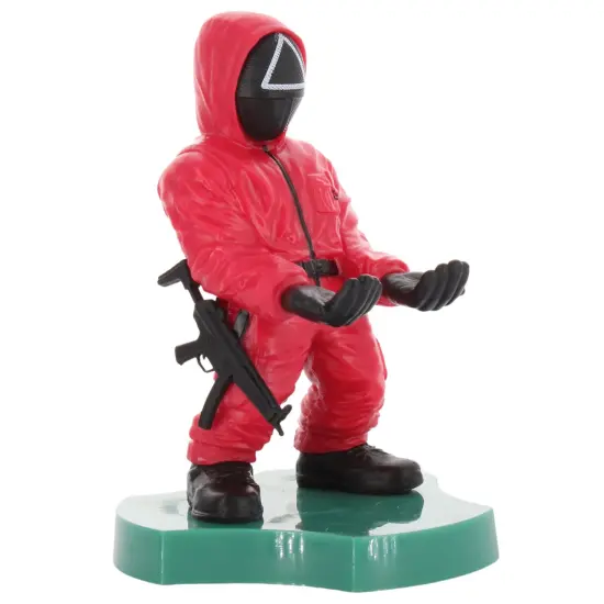 Exquisite Gaming: Cable Guys Holdems: Squid Games: Triangle Guard - Earbud & Phone Holder, Mini Collectible With a Twist, Series Licensed Figure {1}